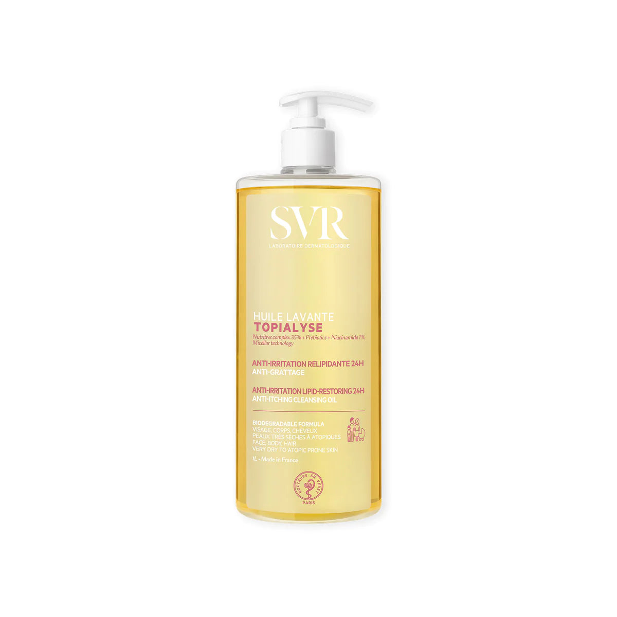 SVR TOPIALYSE Micellar Oil Wash (Hair, Face & Body) 1L