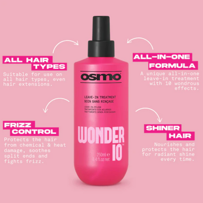 Osmo Wonder 10 Leave‑In Treatment Spray 250 ml – 10‑Benefit Keratin Treatment for Soft, Shiny, Frizz‑Free Hair